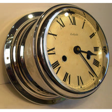 Load image into Gallery viewer, An Early 20th Century Nickell Plated Cased Ship's Bulkhead Clock By Celeste