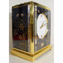 Load image into Gallery viewer, A 1970,s Jaeger le Coultre Black Marina Model Swiss Atmos Clock, Bees Model With Box And Booklet