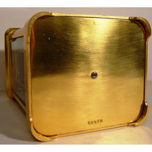 Load image into Gallery viewer, A Fine Quality Late19th Century Antique French Gilded And Laquered Corniche Cased Striking Carriage Clock By Henry Jacot, Paris