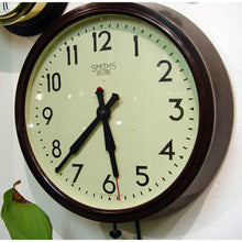 Load image into Gallery viewer, An English 1940’s Smiths Sectric 12-inch Dial Wall Clock In A Bakerlight Case,