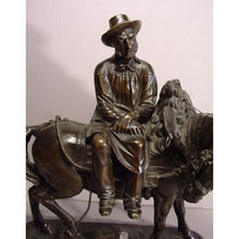 Load image into Gallery viewer, A French Bronze Model Of A Farmer Resting On A Pack Horse Jean Francoise Theodore Gechter, French, (1796-1844).