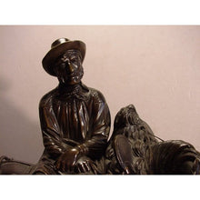 Load image into Gallery viewer, A French Bronze Model Of A Farmer Resting On A Pack Horse Jean Francoise Theodore Gechter, French, (1796-1844).