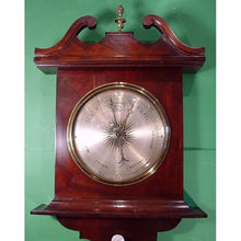 Load image into Gallery viewer, A Flame Mahogany Upside Down William IV Mahogany Regency Un-Named Wheel AntiqueBarometer