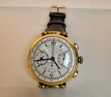 Load image into Gallery viewer, A 1925 18k Yellow gold Universal. Genève chronograph wristwatch.