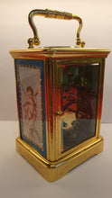 Load image into Gallery viewer, A French Porcelain Panelled Carriage Clock By Margain.