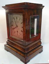 Load image into Gallery viewer, An English Victorian Walnut Library Four-Glass clock