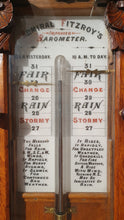 Load image into Gallery viewer, A Victorian oak admiral Fitzroy barometer
