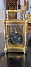 Load image into Gallery viewer, A French Bamboo Case Gilt Carriage Clock With Box
