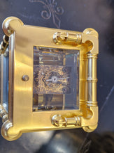 Load image into Gallery viewer, A French Bamboo Case Gilt Carriage Clock With Box
