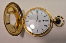 Load image into Gallery viewer, A Ladies English 18ct Gold half hunter pocket watch
