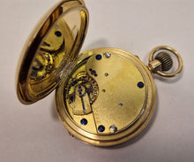 Load image into Gallery viewer, A Ladies English 18ct Gold half hunter pocket watch
