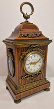 Load image into Gallery viewer, AStunning small size French mantle clock retailed by planchon
