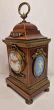 Load image into Gallery viewer, AStunning small size French mantle clock retailed by planchon
