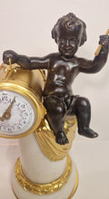 Load image into Gallery viewer, A Small French Cherub Clock 19th Cent.
