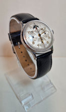 Load image into Gallery viewer, Universal Tri-Compax calendar moon phase manual wind wrist watch,
