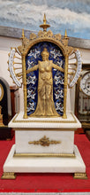 Load image into Gallery viewer, A Rousseau, Paris, a good late 19th century bras en l'air mantel clock,