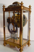 Load image into Gallery viewer, A Lovely French Late 19th Century Champleve Enamel Four-Glass Mantel Clock
