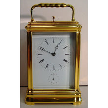 Load image into Gallery viewer, A Fine Quality 19th Cent French Gilt Gorge Cased Repeating Carriage Clock By Brunelot
