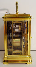 Load image into Gallery viewer, A Fine Quality 19th Cent French Gilt Gorge Cased Repeating Carriage Clock By Brunelot
