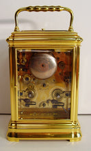 Load image into Gallery viewer, A Fine Quality 19th Cent French Gilt Gorge Cased Repeating Carriage Clock By Brunelot
