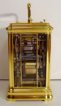 Load image into Gallery viewer, A Fine Quality 19th Cent French Gilt Gorge Cased Repeating Carriage Clock By Brunelot
