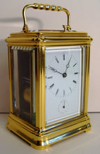 Load image into Gallery viewer, A Fine Quality 19th Cent French Gilt Gorge Cased Repeating Carriage Clock By Brunelot
