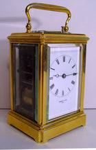 Load image into Gallery viewer, A Fine Quality French Gilt Gorge Cased Repeating Carriage Clock By Soldano
