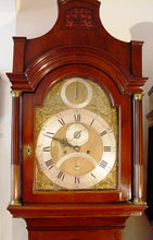 Load image into Gallery viewer, An English George III Late 18th Century Flame Mahogany Longcase Clock By Lozano
