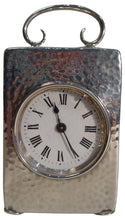 Load image into Gallery viewer, A 1903 Large Silver 8-day Birmingham Hallmarked Timepiece Clock By Henry Matthews

