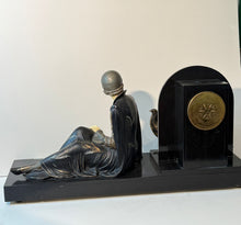 Load image into Gallery viewer, A 1920s Large Size Art Deco French Mantle Clock.