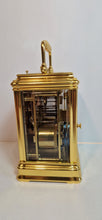 Load image into Gallery viewer, A Late 19th Cent French Gilt Gorge Cased Repeating Carriage Clock By Hry Jacot.