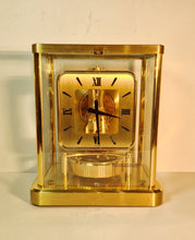 Load image into Gallery viewer, A 1980's Jaeger-LeCoultre Gilt Square Dial Atmos Clock, 540 cal
