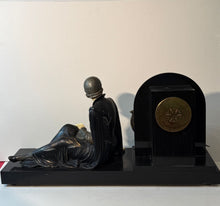 Load image into Gallery viewer, A 1920s Large Size Art Deco French Mantle Clock.