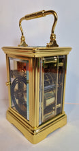 Load image into Gallery viewer, A Gilt Cased  mid-19th century French Corniche Case Repeater Carriage Clock