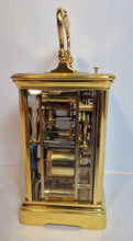Load image into Gallery viewer, A Gilt Cased  mid-19th century French Corniche Case Repeater Carriage Clock