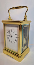 Load image into Gallery viewer, A Gilt Cased  mid-19th century French Corniche Case Repeater Carriage Clock