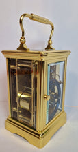 Load image into Gallery viewer, A Gilt Cased  mid-19th century French Corniche Case Repeater Carriage Clock