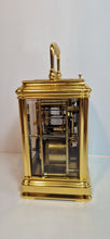 Load image into Gallery viewer, A Late 19th Cent French Gilt Gorge Cased Repeating Carriage Clock By Hry Jacot.