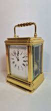 Load image into Gallery viewer, A Late 19th Cent French Gilt Gorge Cased Repeating Carriage Clock By Hry Jacot.