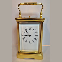 Load image into Gallery viewer, A Gilt Cased  mid-19th century French Corniche Case Repeater Carriage Clock