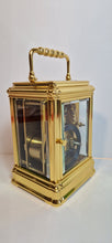 Load image into Gallery viewer, A Late 19th Cent French Gilt Gorge Cased Repeating Carriage Clock By Hry Jacot.