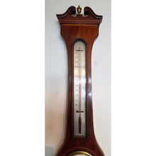 Load image into Gallery viewer, A Fine Quality Flame Mahogany Wheel Barometer By Chas Pitsalli With Verge Clock