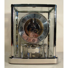 Load image into Gallery viewer, A Rhodium Plated 1990 Jaeger 540 Cal Swiss Elysee Atmos Clock