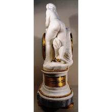 Load image into Gallery viewer, A Large French late 18th cent Carrera White Marble Figural Mantel Clock