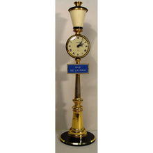 Load image into Gallery viewer, A 1960&#39;s Jaeger Le Coultre Gilt Brass Lamp Post Clock