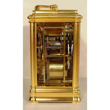 Load image into Gallery viewer, A 19th Century French Gilt Bronze Gorge Case Repeating Carriage Clock