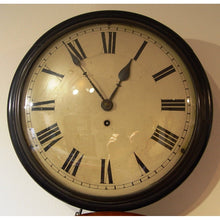 Load image into Gallery viewer, A English Mid Victorian Ebonised Mahogany 12-Inch Convex Dial Clock