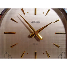 Load image into Gallery viewer, A Rare Rhodium Plated 1970&#39;s Swiss Bollard Model Atmos Clock In An Arch Topped Case
