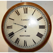 Load image into Gallery viewer, A Fine Quality English Late Victorian Mahogany 12-Inch Convex Dial Clock Retailed By T. Amoor  Worthing,