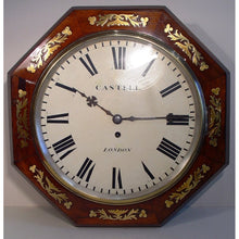 Load image into Gallery viewer, An Octagonal English Late Victorian Rosewood And Brass Inlay 12-inch Dial Clock Retailed By Castell, London,